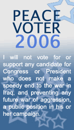 Peace Voter 2006 - The Petition Site